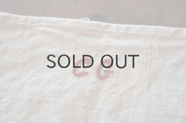 画像3: フランス・アンティーク ホームスパンリネントルション/CG/ホワイト