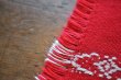 画像4: ドイツ・ヴィンテージ 織り柄ミニマット/赤×白