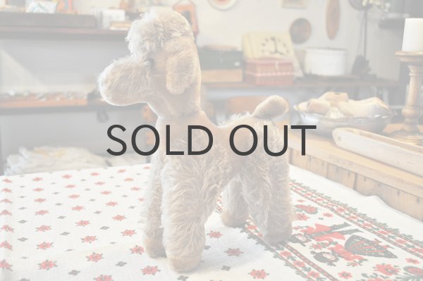 画像2: ドイツ・ヴィンテージ プードルのぬいぐるみ/シルバーベージュ