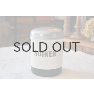 画像: オランダ・アンティーク ホーローキャニスター/SUIKER（砂糖）/オフ白×グリーン