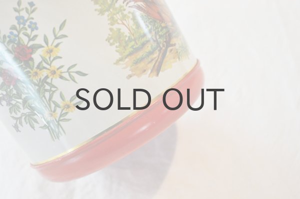 画像7: ドイツ・ヴィンテージTIN缶/ツバメと花/丸