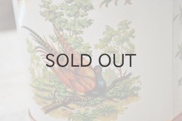 画像2: ドイツ・ヴィンテージTIN缶/ツバメと花/丸