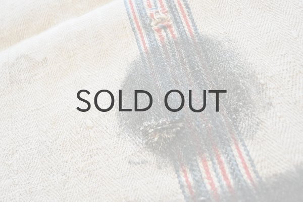 画像5: ドイツ・アンティーク グレインサック（麻袋）/ネイビー×レッドライン