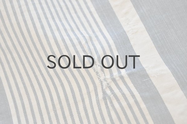 画像9: フランス・アンティーク コットンティッキング/ネイビー×ホワイト/大サイズ