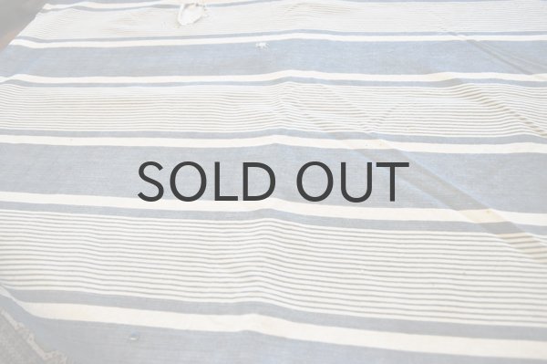 画像2: フランス・アンティーク コットンティッキング/ネイビー×ホワイト/大サイズ