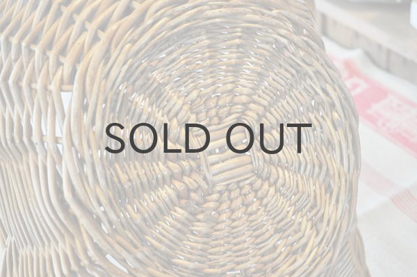 画像5: オランダ・アンティークバスケット/持ち手つき　平たいパニエ