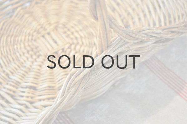 画像7: オランダ・アンティークバスケット/持ち手つき　平たいパニエ