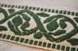 画像3: ドイツ・ヴィンテージ 刺繍トリムリボン/幅広/深緑×白