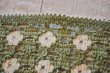 画像4: ドイツ・ヴィンテージ 刺繍トリムリボン/幅広/ライトグリーン×白/花