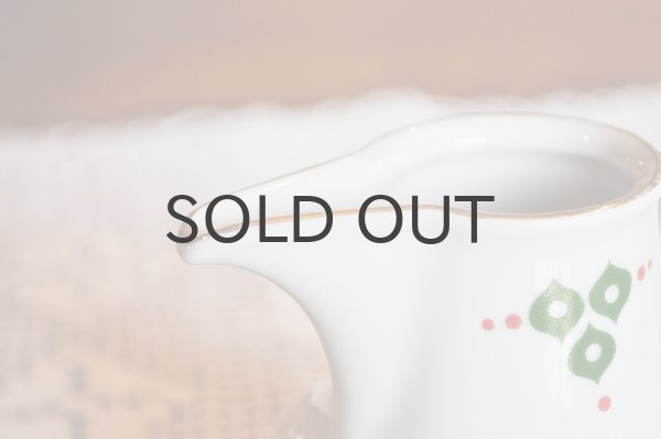 画像4: ドイツ・東ドイツHennebergPorzellanミルクピッチャー（クリーマー）/赤×緑