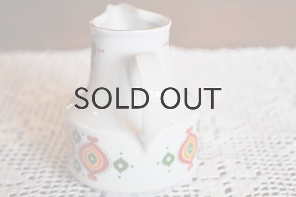 画像5: ドイツ・東ドイツHennebergPorzellanミルクピッチャー（クリーマー）/赤×緑