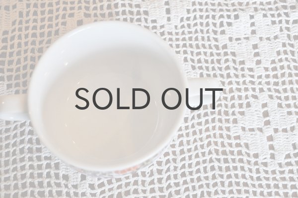 画像4: 【訳あり】ドイツ・BAVARIA両手付スープマグ/オレンジ花