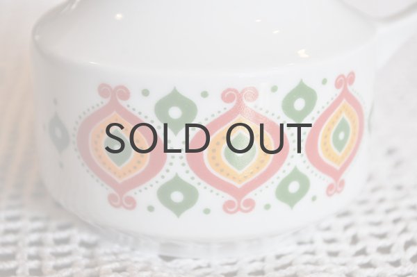 画像2: ドイツ・東ドイツHennebergPorzellanミルクピッチャー（クリーマー）/赤×緑