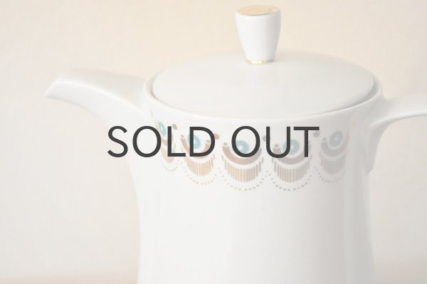 画像4: ドイツ・GDR（東ドイツ）HennebergPorzellan　ティーポット/水色丸模様