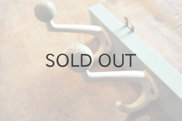 画像4: ドイツ・ヴィンテージ木製4連フック/ミントグリーン