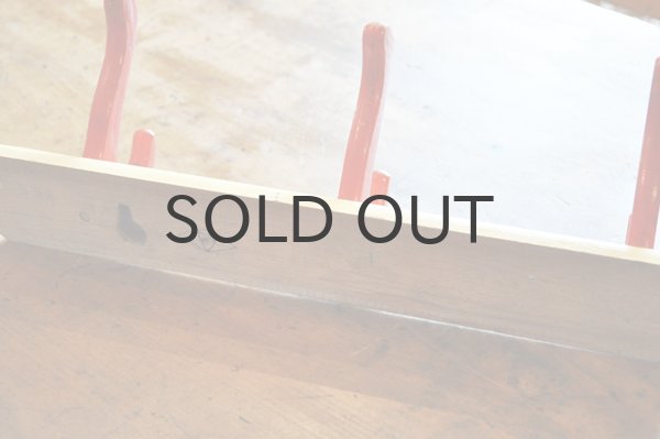 画像3: ドイツ・ヴィンテージ木製3連フック/アイボリー×レッド