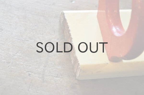 画像6: ドイツ・ヴィンテージ木製3連フック/アイボリー×レッド