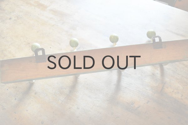 画像7: ドイツ・ヴィンテージ木製4連フック/ミントグリーン