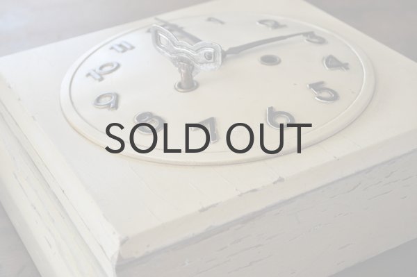 画像6: 【送料無料】チェコ・アンティーク ネジ巻き壁掛け時計/木製/アイボリー