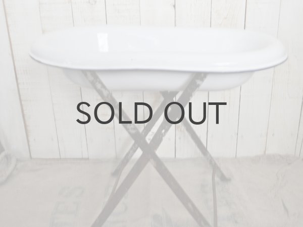 画像2: 【送料無料】オランダ・アンティーク ベビーバス ドール用/ホーロー