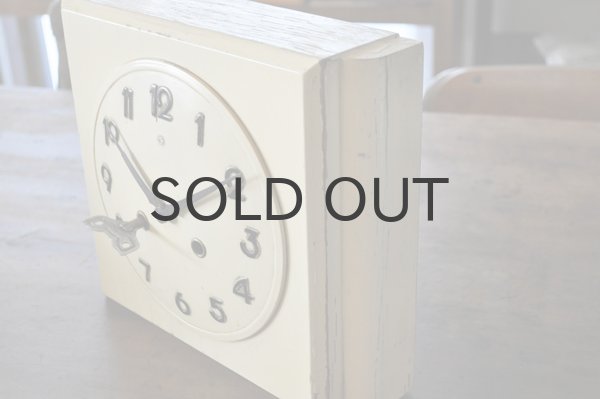 画像3: 【送料無料】チェコ・アンティーク ネジ巻き壁掛け時計/木製/アイボリー