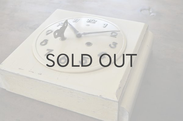 画像2: 【送料無料】チェコ・アンティーク ネジ巻き壁掛け時計/木製/アイボリー