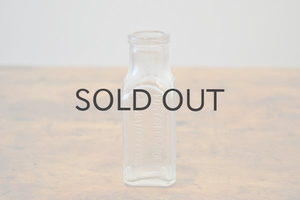 画像1: イギリス・アンティーク ガラスボトル/クリアー/FOSTER CLARK LTD/レモネード