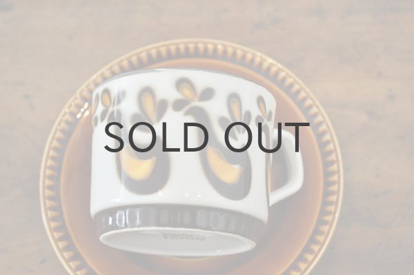 画像2: ベルギー BOCH（ボッホ）カップ＆ソーサー/ステンシル鳥/レアパターンC