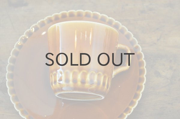 画像3: フランス・Sarreguemines(サルグミンヌ) デミタスC&S/あめ色×山吹