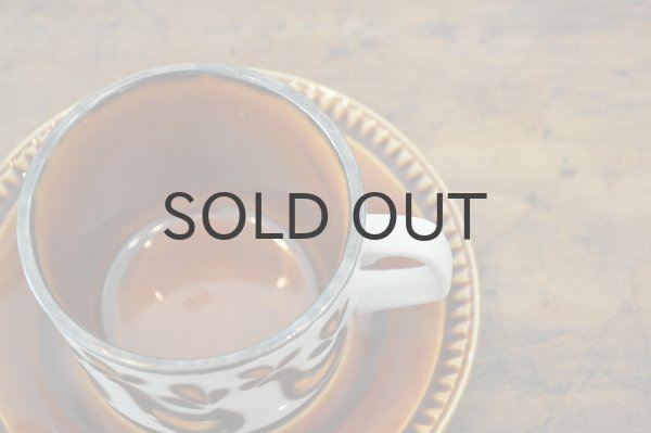 画像3: ベルギー BOCH（ボッホ）カップ＆ソーサー/ステンシル鳥/レアパターンC