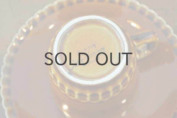 画像4: フランス・Sarreguemines(サルグミンヌ) デミタスC&S/あめ色×山吹