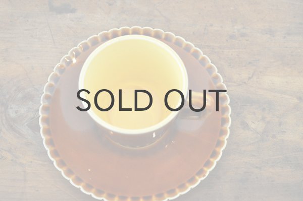 画像2: フランス・Sarreguemines(サルグミンヌ) デミタスC&S/あめ色×山吹