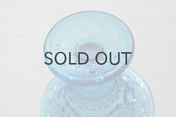 画像5: フランス・アンティーク ガラスのコンポート/ブルー