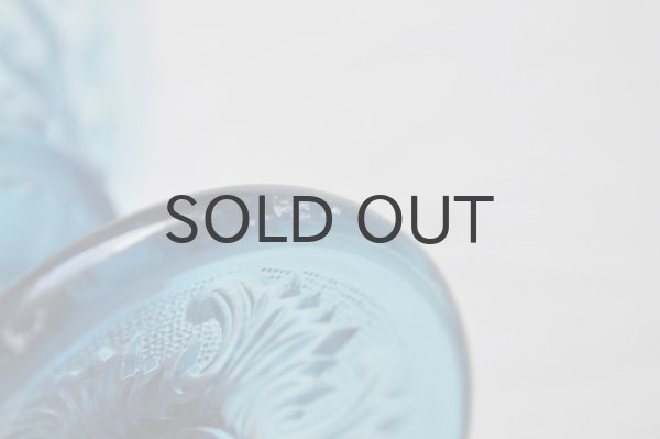 画像6: フランス・アンティーク ガラスのコンポート/ブルー