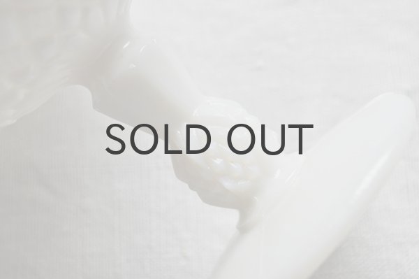 画像4: フランス・アンティーク プレスミルクガラスのコンポート/ホワイト