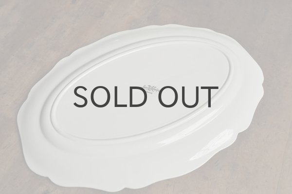 画像5: 【送料無料】フランス・アンティーク サルグミンヌ 花リム/オーバル プラッター大皿