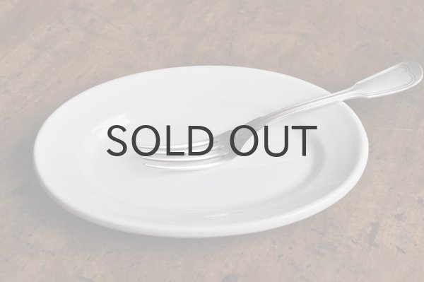 画像1: フランス・アンティーク 厚手ビストロプレート/オーバル/白釉