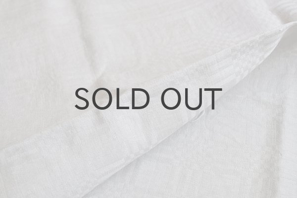 画像4: フランス・アンティーク ダマスク織 後染めカラーリネンテーブルナプキン/ベージュ/JB