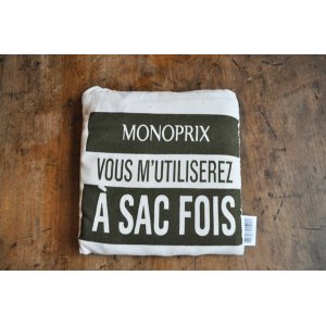 画像: フランス・エコバッグ/MONOPRIX（モノプリ）コットン/コンパクト
