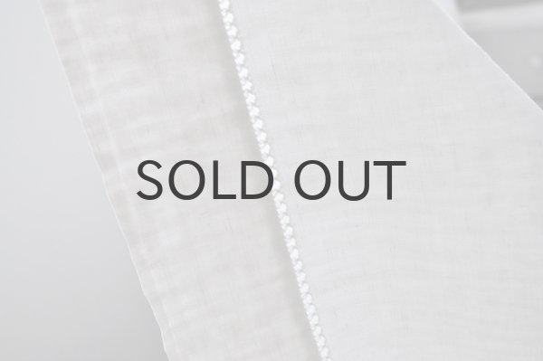 画像6: フランス・アンティーク リネンシーツ/モノグラム刺繍/Vg花文字　（シミあり）