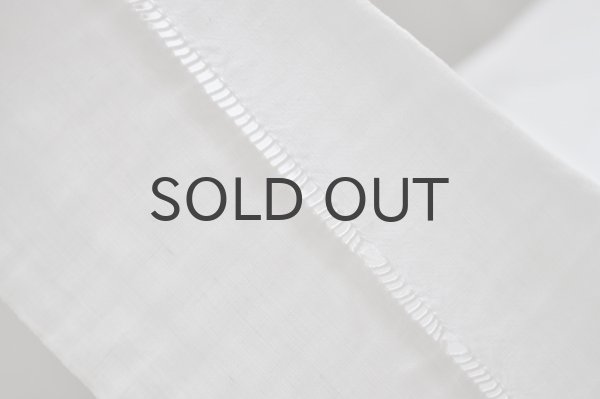 画像3: フランス・アンティーク コットンリネンシーツ/モノグラム刺繍/yp花文字　