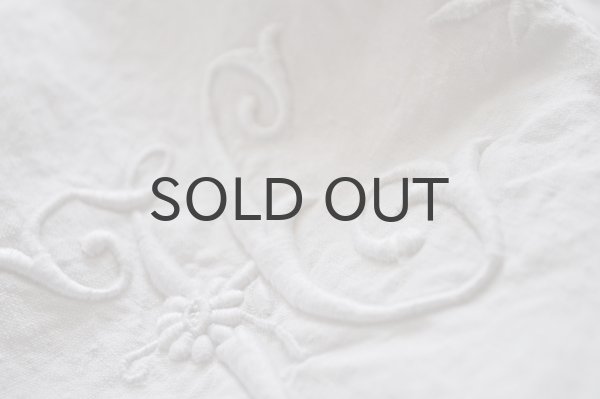 画像6: 【送料無料】フランス・アンティーク リネンシーツ/モノグラム刺繍/HC花文字