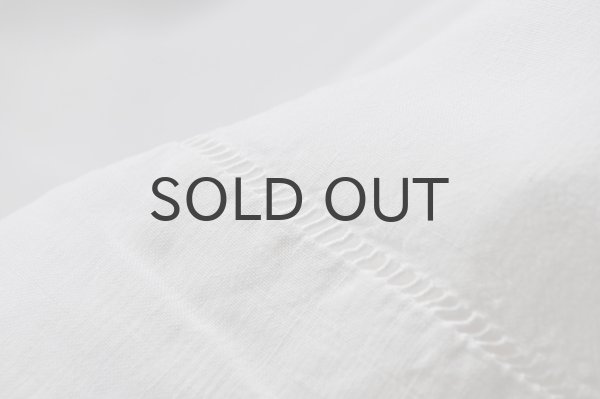 画像5: フランス・アンティーク コットンリネンシーツ/モノグラム刺繍/yp花文字　