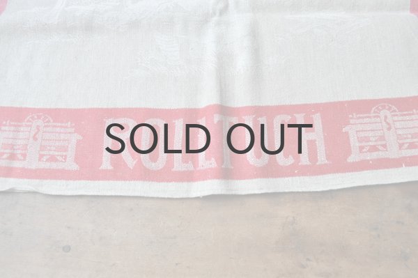 画像4: ドイツ・ヴィンテージ リネンクロス/織柄/小人とキノコ/ROLLTUCH