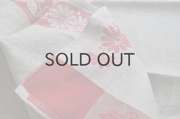 画像6: ドイツ・ヴィンテージ リネンクロス/織柄/小人とキノコ/ROLLTUCH