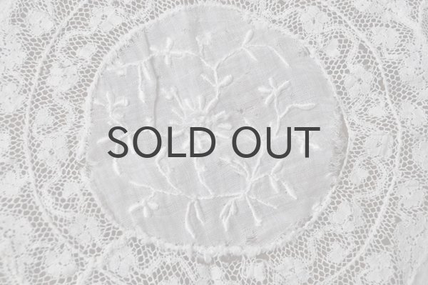 画像6: フランス・アンティークレース スクエア/繊細　穴あり