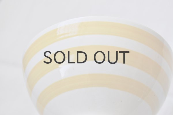 画像3: ベルギー・BOCH（ボッホ）B.F.Kカフェオレボウル/イエローボーダー