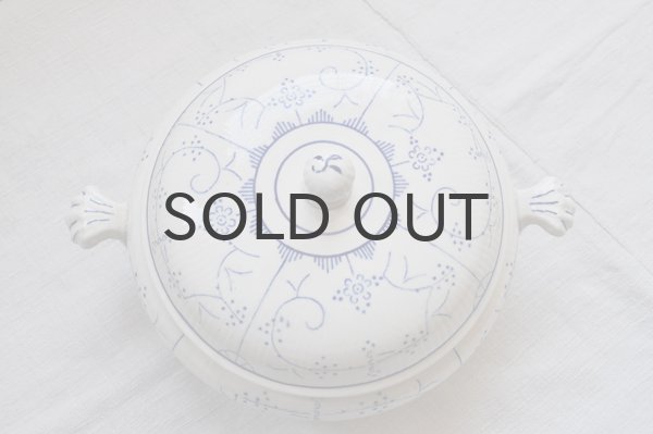 画像3: ベルギー・BOCH（ボッホ） サキソニー（ブルーフルーテッド）柄　スーピエール