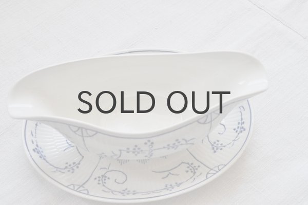 画像2: ベルギー・BOCH（ボッホ） サキソニー（ブルーフルーテッド）柄　ソーシエール