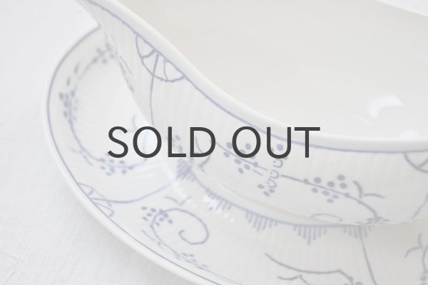 画像6: ベルギー・BOCH（ボッホ） サキソニー（ブルーフルーテッド）柄　ソーシエール